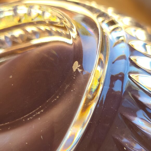 Vintage Mikasa Crystal Triangle Bowl Cimarron Collection 6" diameter, 3.25" tall - Picture 8 of 10